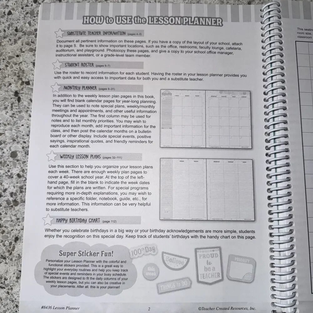 Pastel Pop Lesson Planner 8.5 inches X 11 inches